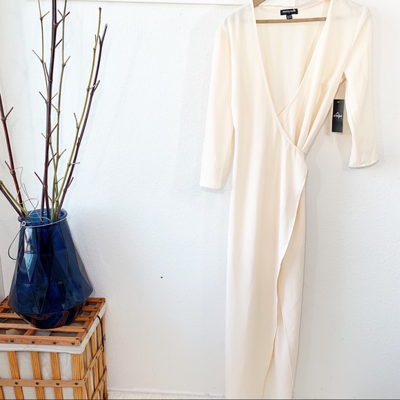 American Apparel Juliard Wrap Maxi Dress With Slit - Picture 2 of 8